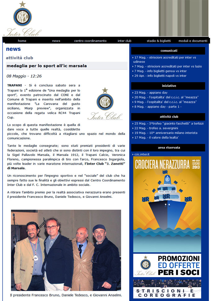 articolo cicc medaglia sport